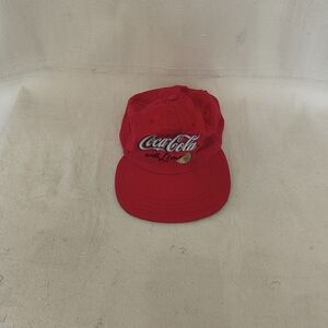 Unisex Adjustable Red Hat with Iconic Coca Cola Lime Logo